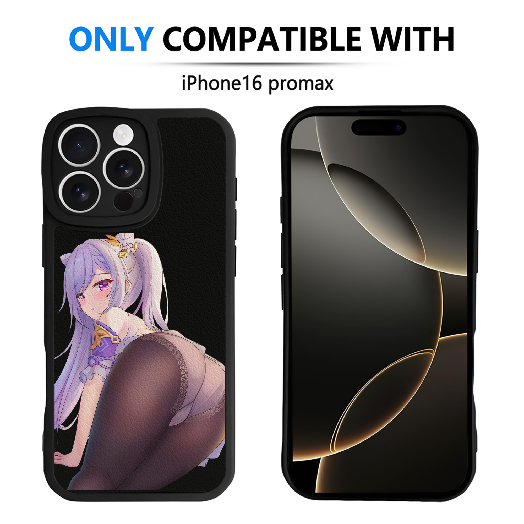げんし神 刻晴 こくせい genshin Kokusei 【iPhone 16シリーズ対応】シリコンスマホケース（レザー調） 材質：シリコン
